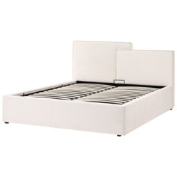 Beliani Ottoman Bed Fabric Lagarde 160 X 200 Cm (Eu King Size) Off-White - thumbnail 3