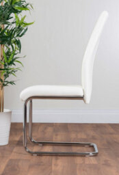 Furniturebox Pivero White High Gloss Dining Table And 4 White Lorenzo Chairs Set - thumbnail 9