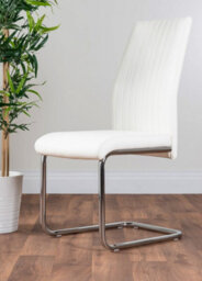 Furniturebox Pivero White High Gloss Dining Table And 4 White Lorenzo Chairs Set - thumbnail 8