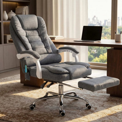 Vintage High Back Heated Massage Office Chair W/ 6 Vibration Points - image 1
