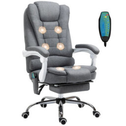 Vintage High Back Heated Massage Office Chair W/ 6 Vibration Points - thumbnail 4