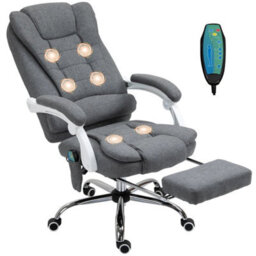 Vintage High Back Heated Massage Office Chair W/ 6 Vibration Points - thumbnail 5