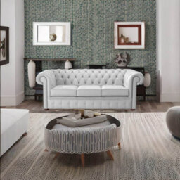 Chesterfield 3 Seater Shelly Seely Leather Sofa Bespoke In Classic Style - thumbnail 3