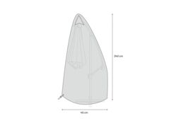 GoodHome Grey Parasol Cover (H) 2400mm X (W) 450mm - thumbnail 2