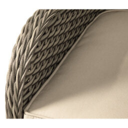 Loops 2 Seater Rattan Wicker Garden Sofa & Cushions - Indoor & Outdoor Dining Lounge - thumbnail 3