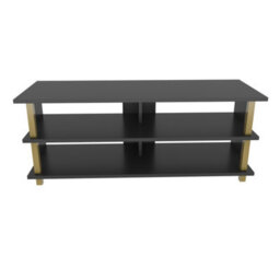 Decorotika Pueblo Tv Stand Tv Unit For Tv's Up To 55 Inches Gold And Anthracite - thumbnail 4