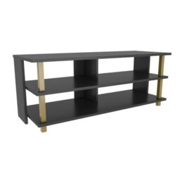 Decorotika Pueblo Tv Stand Tv Unit For Tv's Up To 55 Inches Gold And Anthracite - thumbnail 5