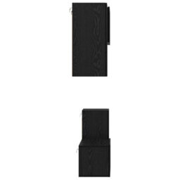 Berkfield Tv Cabinet Set 4 Pcs Black Oak 60 X 30 X 30 Cm Engineered Wood - thumbnail 8
