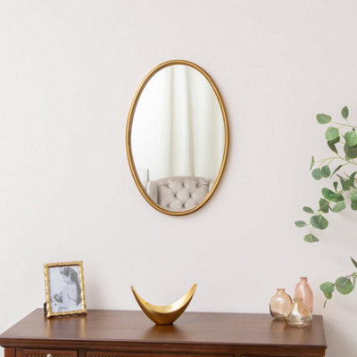 Melody Maison Gold Arched Metal Framed Wall Mirror - 60Cm X 40Cm - image 1