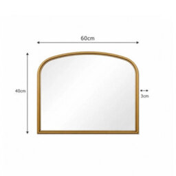 Melody Maison Gold Arched Metal Framed Wall Mirror - 60Cm X 40Cm - thumbnail 8
