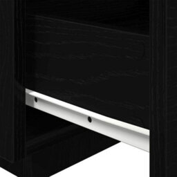 Berkfield Modern Bedside Cabinet With Led Lights Black Oak 40X39X37 Cm - thumbnail 8
