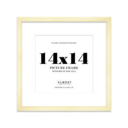 "14X14"" Gold Picture Frame - 14X14"" Square Frame With 12X12"" Mount For 14X14""/12X12"" Pictures Art Deco Style Room Decor, 1 Pack" - thumbnail 1