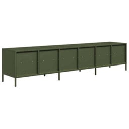 Berkfield Tv Cabinet Olive Green 202X39X43.5 Cm Cold-Rolled Steel - thumbnail 7