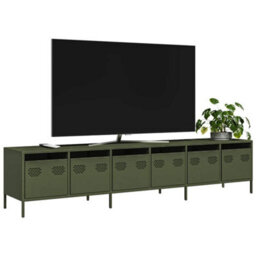 Berkfield Tv Cabinet Olive Green 202X39X43.5 Cm Cold-Rolled Steel