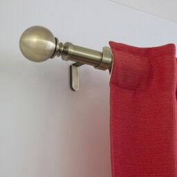 GoodHome Antiki Satin Antique Brass Effect Extendable Ball Single Curtain Pole Set, (L)2000mm-3300mm (Dia)28mm - thumbnail 6