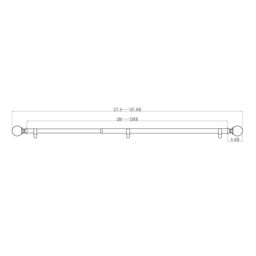 GoodHome Antiki Satin Antique Brass Effect Extendable Ball Single Curtain Pole Set, (L)2000mm-3300mm (Dia)28mm - thumbnail 9