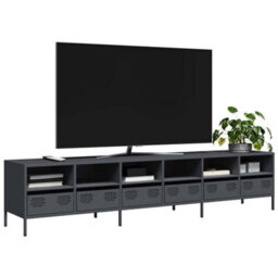 Berkfield Tv Cabinet Anthracite 202X39X43.5 Cm Cold-Rolled Steel