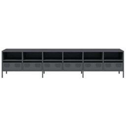 Berkfield Tv Cabinet Anthracite 202X39X43.5 Cm Cold-Rolled Steel - thumbnail 5