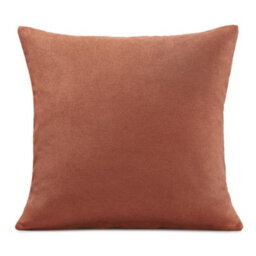 Luxury Living Plain Velvet Chenille Cushion Orange