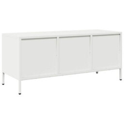 Berkfield Tv Cabinet White 101.5X39X43.5 Cm Cold-Rolled Steel - thumbnail 7