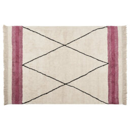 Beliani Rug Afsar Light Beige 140 X 200 Cm Cotton - thumbnail 1