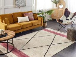 Beliani Rug Afsar Light Beige 140 X 200 Cm Cotton - thumbnail 2