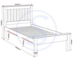 Seconique Monaco 3Ft Single Bed Low Foot End In Grey And Oak - thumbnail 3