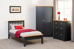 Seconique Monaco 3Ft Single Bed Low Foot End In Grey And Oak - thumbnail 8