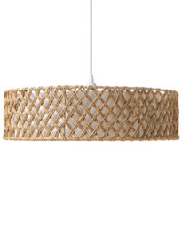 Wyld and Coco Natural Paper Rope Pendant Lamp With Plaited Shade For Dining And Living Rooms, W45 X D45 X H97Cm - thumbnail 3