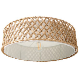Wyld and Coco Natural Paper Rope Pendant Lamp With Plaited Shade For Dining And Living Rooms, W45 X D45 X H97Cm - thumbnail 1