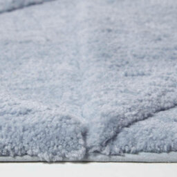 Homescapes 100% Cotton Blue Bath Mat Tufted Geometric Design, 50 X 80 Cm - thumbnail 3