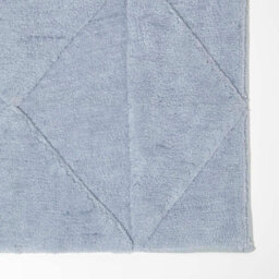 Homescapes 100% Cotton Blue Bath Mat Tufted Geometric Design, 50 X 80 Cm - thumbnail 2