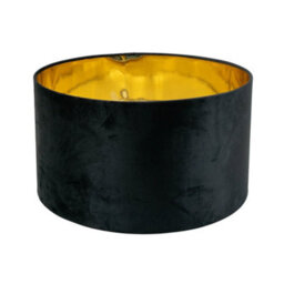Valuelights Reni Black Velvet & Gold Inner Drum Ceiling Lamp Shade And Bulb (D)45Cm - thumbnail 7