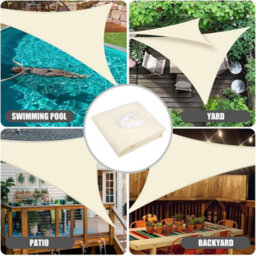 Yellow 4X4X4M Triangular Shade Sail Waterproof - thumbnail 2