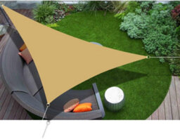 Yellow 4X4X4M Triangular Shade Sail Waterproof - thumbnail 4