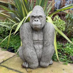 Oakleystone Northern Large Stone Cast Gorilla Sculpture Animal Statue - thumbnail 6