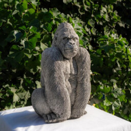 Oakleystone Northern Large Stone Cast Gorilla Sculpture Animal Statue - thumbnail 3