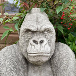 Oakleystone Northern Large Stone Cast Gorilla Sculpture Animal Statue - thumbnail 5