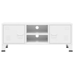Berkfield Industrial Tv Cabinet White 105X35X42 Cm Metal - thumbnail 3