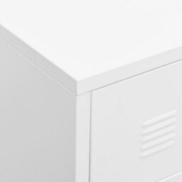 Berkfield Industrial Tv Cabinet White 105X35X42 Cm Metal - thumbnail 7