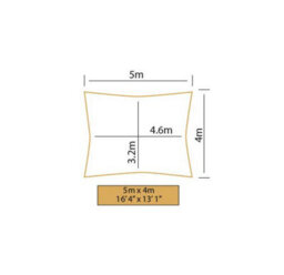 Kookaburra 5M X 4M Rectangle Water Resistant Terracotta Garden Patio Sun Shade Sail Canopy 96.5% Uv Block With Free Rope - thumbnail 3