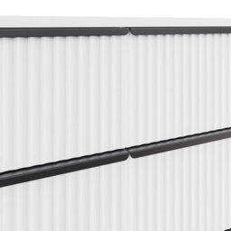 Fwstyle White 8 Drawer Chest Of Drawers Scalloped Ripple Effect - thumbnail 4