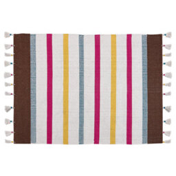 Beliani Rug Hisarli Multicolour 140 X 200 Cm Cotton - thumbnail 1