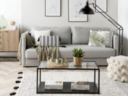 Beliani Sofa Bed 3 Seater Eksjo Fabric Light Grey With Storage - thumbnail 2