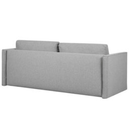 Beliani Sofa Bed 3 Seater Eksjo Fabric Light Grey With Storage - thumbnail 5