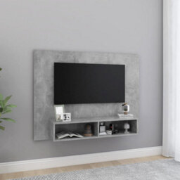 Berkfield Wall Tv Cabinet Concrete Grey 120X23.5X90 Cm Engineered Wood - thumbnail 1