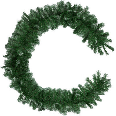 Tectake Christmas Garland - Artificial With Frosted Tips, 2.7 M - Green - image 1