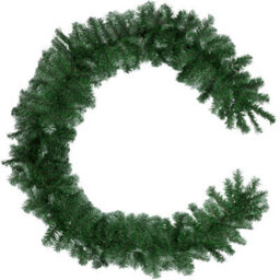 Tectake Christmas Garland - Artificial With Frosted Tips, 2.7 M - Green - thumbnail 1