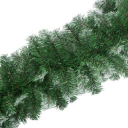 Tectake Christmas Garland - Artificial With Frosted Tips, 2.7 M - Green - thumbnail 3