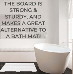 Aamen Bamboo Shower Mat, Bath Mat Non-Slip Anti Mould, Bathroom Mat - thumbnail 6